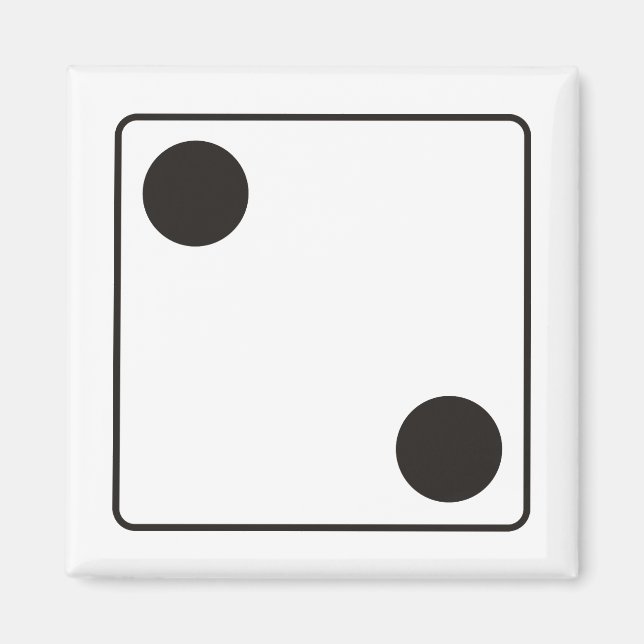 Imã Números de pontos do DADO 2 + seu backgr. (Frente)