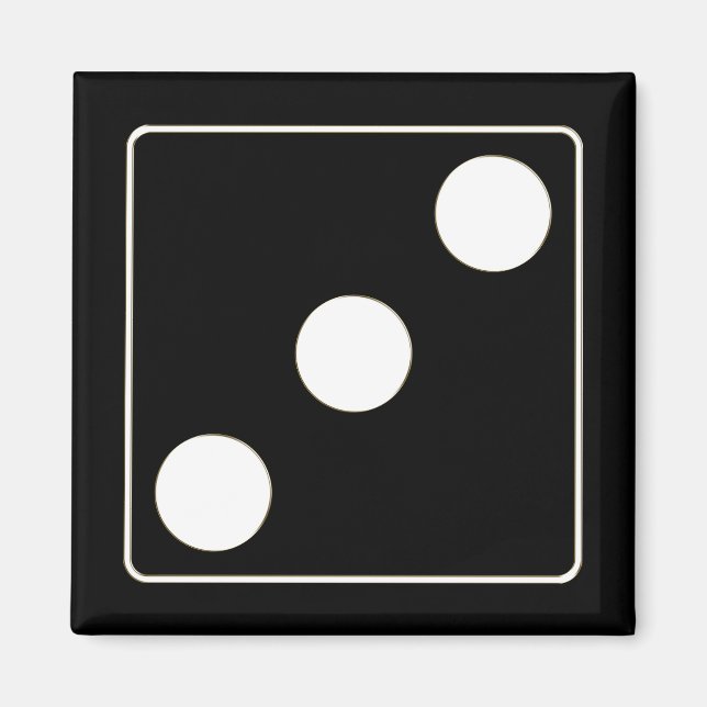 Imã Números DICE de pílulas brancas 3 + seu backgr. (Frente)