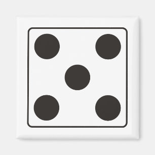 Imã Números DICE de tubarões 5 + seu backgr.