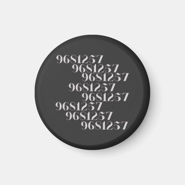 Imã Números Grabovoi 9681257 (Frente)