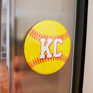 Imã Números personalizados de softball / Cartas espor