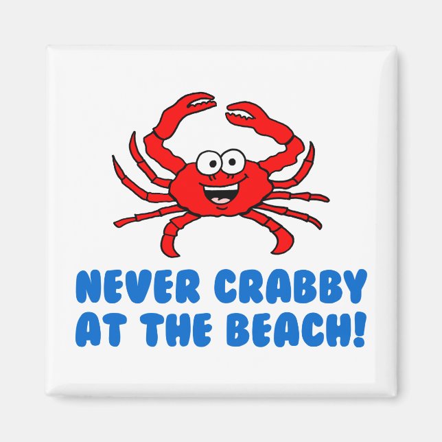 Imã Nunca Crabby Na Praia (Frente)