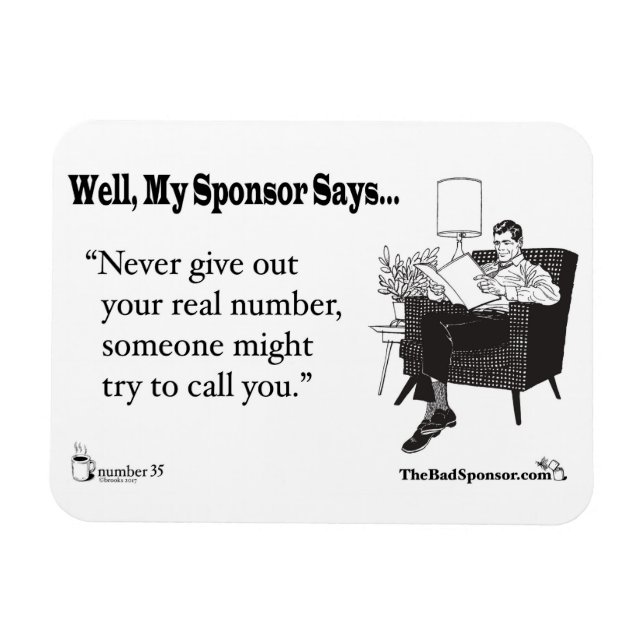 Ímã Nunca dê seu número real... (Horizontal)