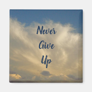 Imã Nunca Desistir de Foto em Nuvem Branca do Céu Azu