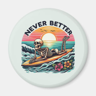 Imã Nunca Melhor - Skelset surf Sunset Wave Design