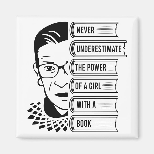 Imã Nunca subestime o poder da garota com o livro (Frente)