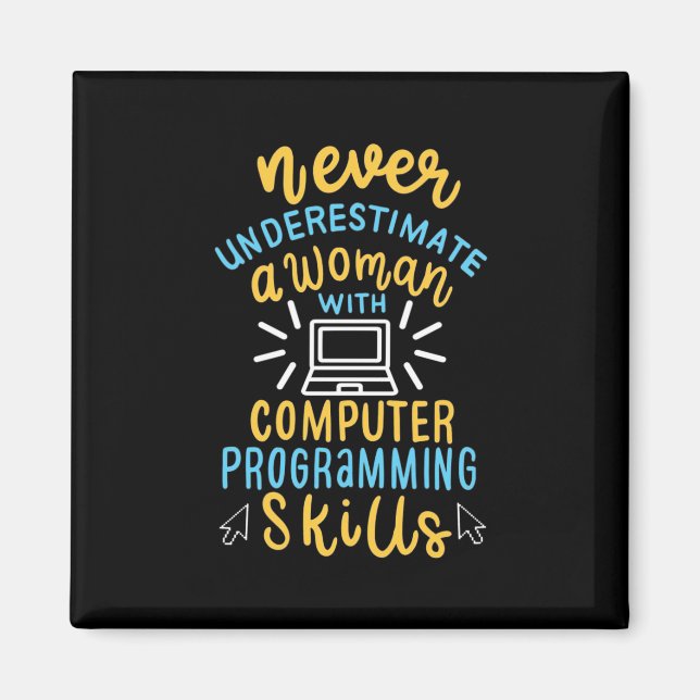 Imã Nunca Subestime Uma Mulher Com Um Computador (Frente)