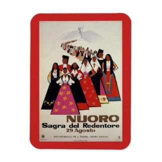 Ímã Nuoro Sardenha vintage viagem italiano