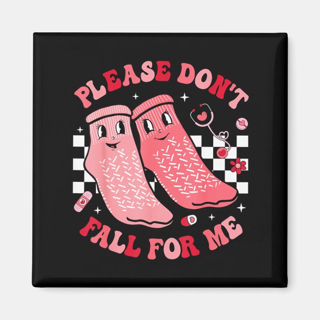 Imã Nurse Valentine Non Slip Socks Please Don't Fall F (Frente)