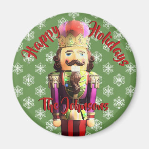 Imã Nutcracker com nome do costume dos flocos de neve