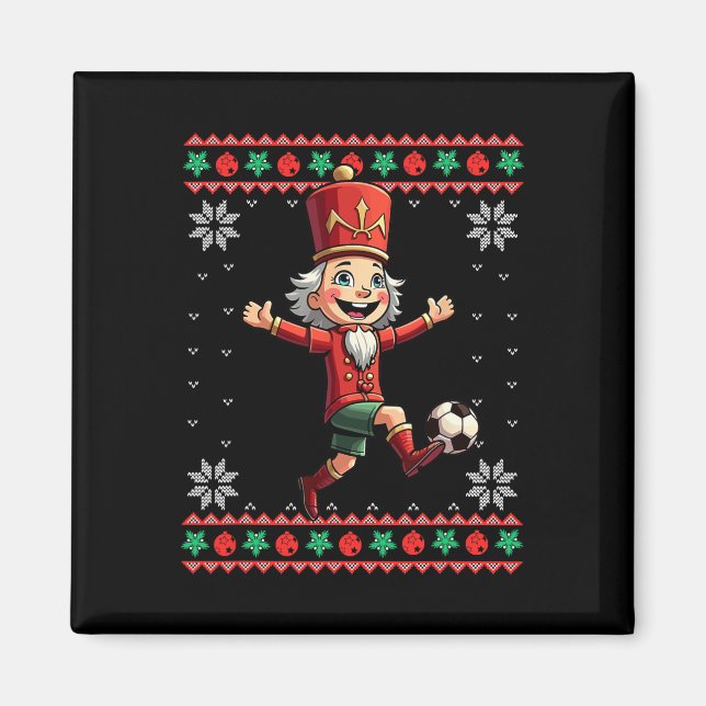 Imã Nutcracker Futebol Natal Feio  (Frente)
