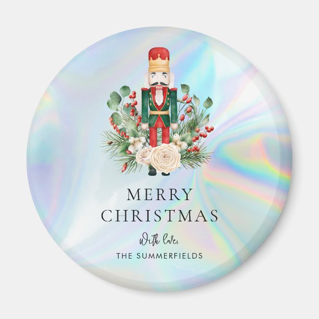 Imã Nutcracker Script Christmas Holiday Keepsake (Frente)
