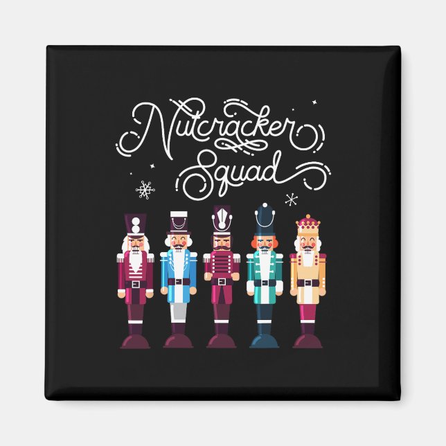 Imã Nutcracker Squad Holiday Christmas Boy Girl Women (Frente)
