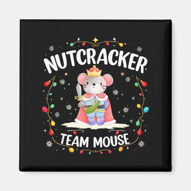 Imã Nutcracker Team Mouse Christmas Dance Ballet Merry (Frente)