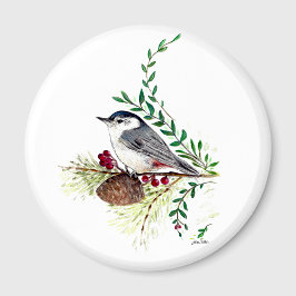 Imã Nuthatch Bird Art