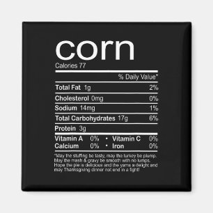 Imã Nutrição de milho Fala Comida Engraçada Ação de Gr