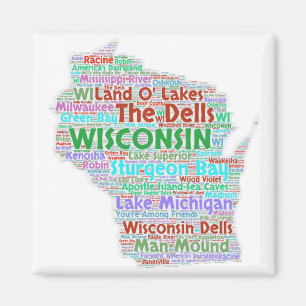 Imã Nuvem da palavra de Wisconsin