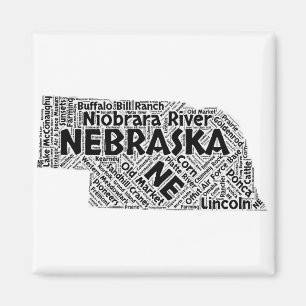 Imã Nuvem da palavra do estado de Nebraska