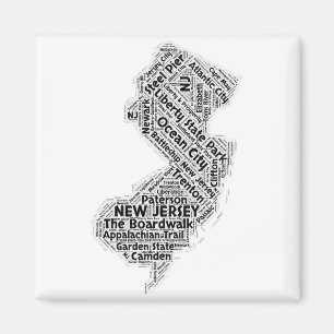 Imã Nuvem da palavra do estado de New-jersey