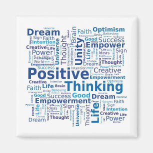Imã Nuvem de Palavras Pensantes Positivas - Azul