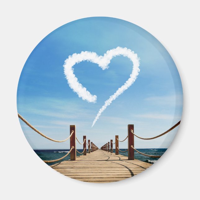 Imã Nuvem Sem Caminho em Forma de Coração (Frente)