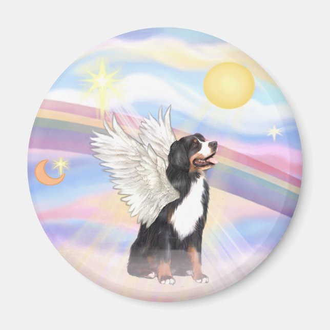 Imã Nuvens - Anjo do Cachorro da Montanha Bernês (Frente)