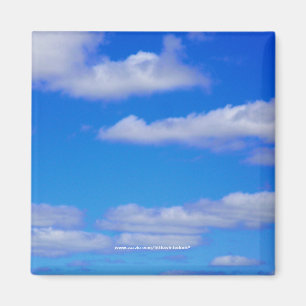 Imã Nuvens brancas, céu azul - ímã