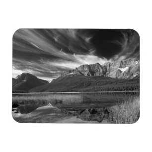 Ímã Nuvens Cirrus sobre o Lago Waterfowl, Banff