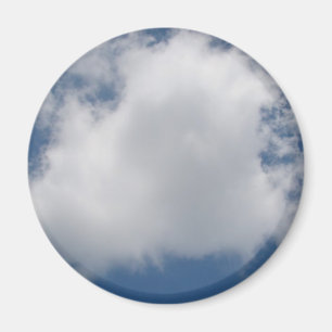 Imã Nuvens Cumulus Puffy no Céu Azul