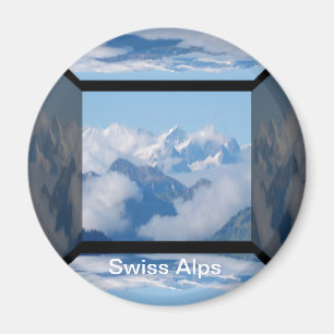 Imã Nuvens sobre os Alpes suíços
