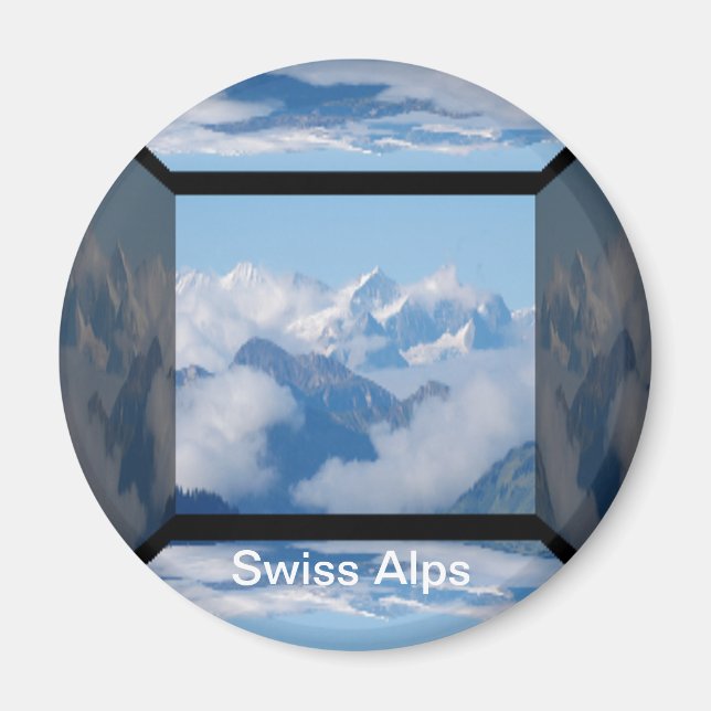 Imã Nuvens sobre os Alpes suíços (Frente)