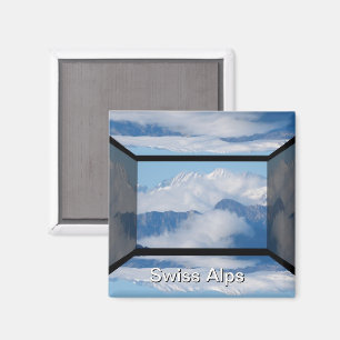 Imã Nuvens sobre os Alpes suíços