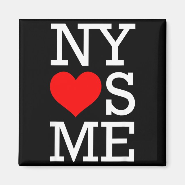 Imã Ny Loves Me Funny I Heart New York  (Frente)