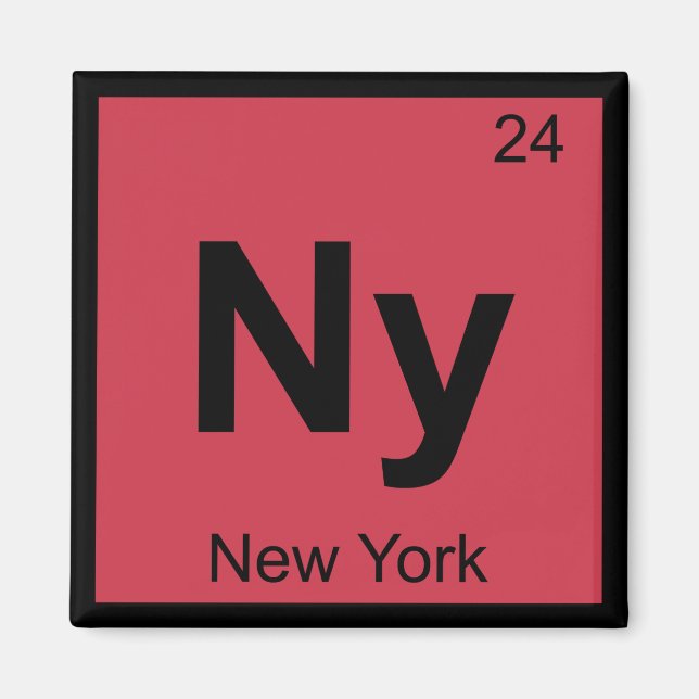 Imã Ny - Nova York Química Símbolo Periódico de Mesa (Frente)