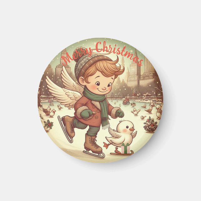 Imã NYC Christmas Angel (Frente)