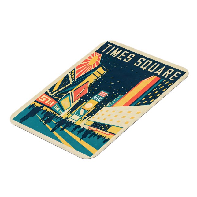 Ímã NYC com o Stunning Times Square (Left Side)