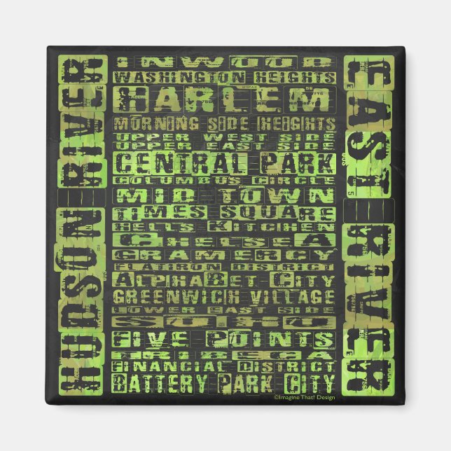 Imã NYC Neighborods Green (Frente)