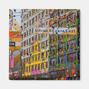 Imã NYC Psicodélico: Union Square Building, Rua Sinal