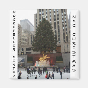 Imã NYC Rockefeller Center Ice Skating Rink Magnet