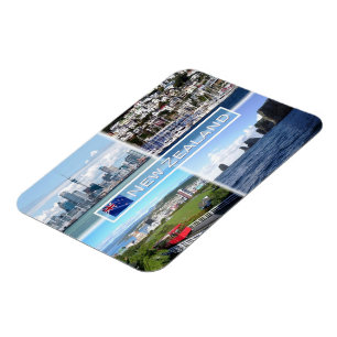 Ímã NZ Auckland Skyline - Wellington panorama -