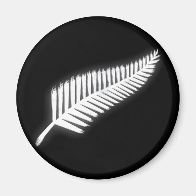 Imã NZ Silver Fern National Emblem Patriotic Magnet (Frente)