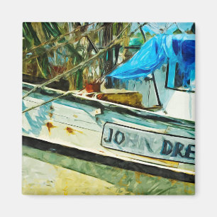 Imã O Abstrato de Shrimp Boat John Drew Impressionismo