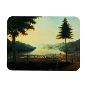 Ímã O acampamento no lago George, New York, 1759 (óle