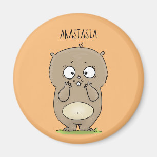 Imã O adorável e adorável desenho do hamster