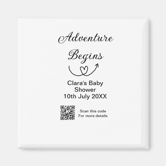 Imã O Adventure inicia a verificação do chá de fraldas (Frente)