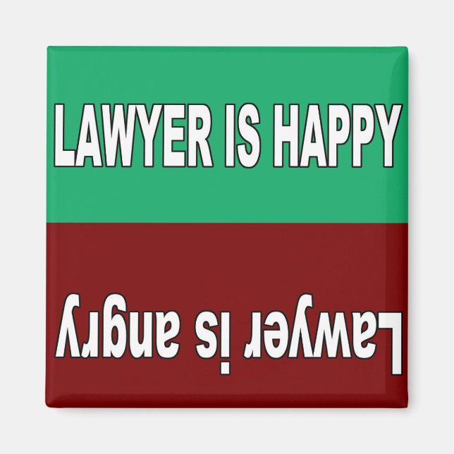 Imã O advogado está feliz e com raiva (Frente)