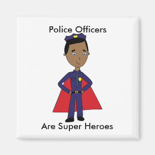 Imã O afro-americano do super-herói da polícia