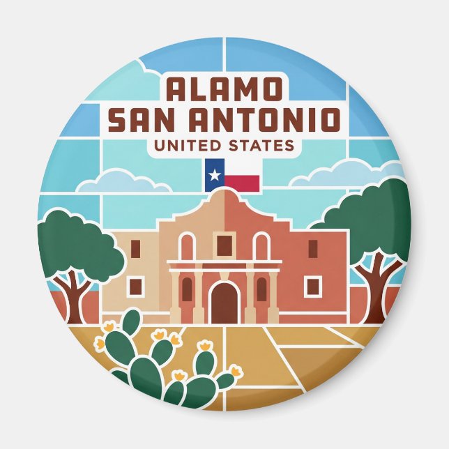 Imã O Alamo Texas (Frente)