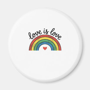Imã O Amor é Amor Camisa Vintage Coração Arco-Íris Des