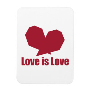 Ímã O amor é amor coração vermelho